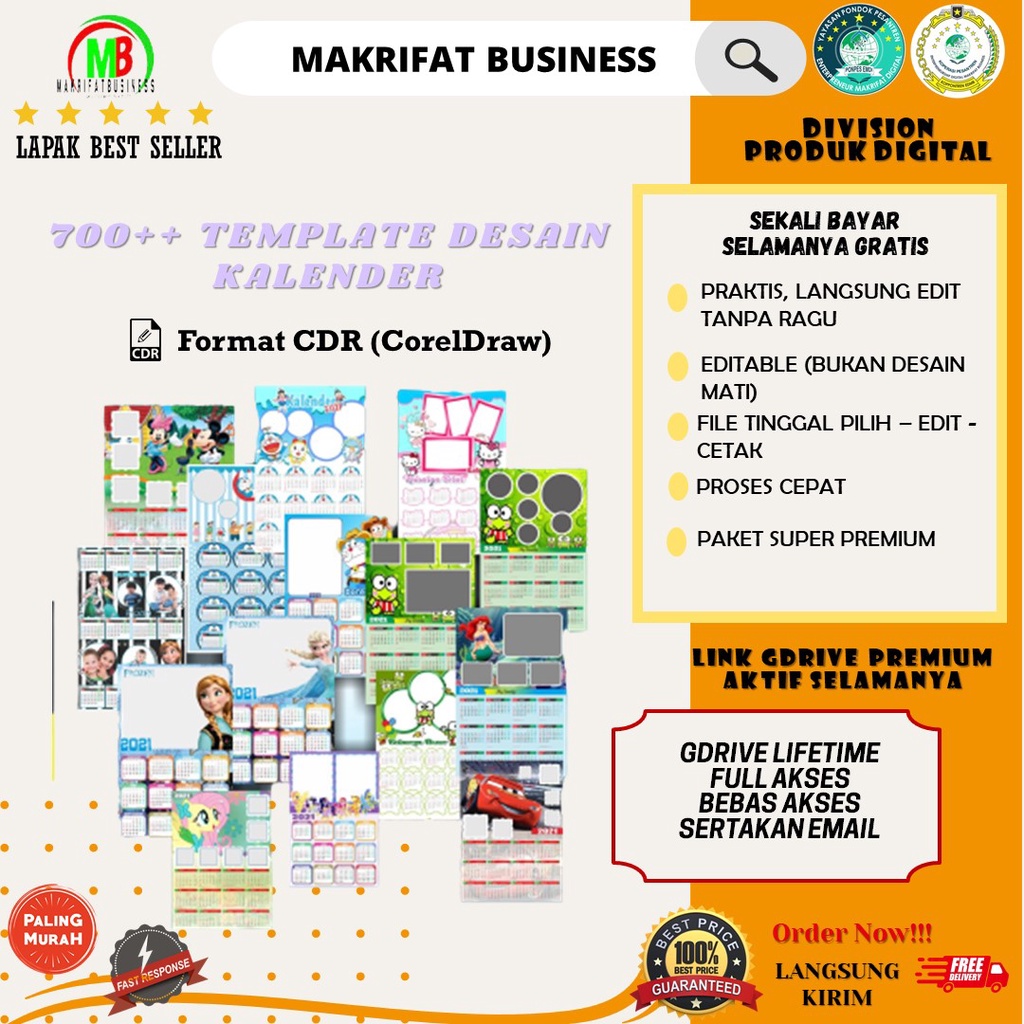 Jual PAKET 700+ TEMPLATE DESAIN KALENDER 2023 TERBARU DESAIN GRAFIS