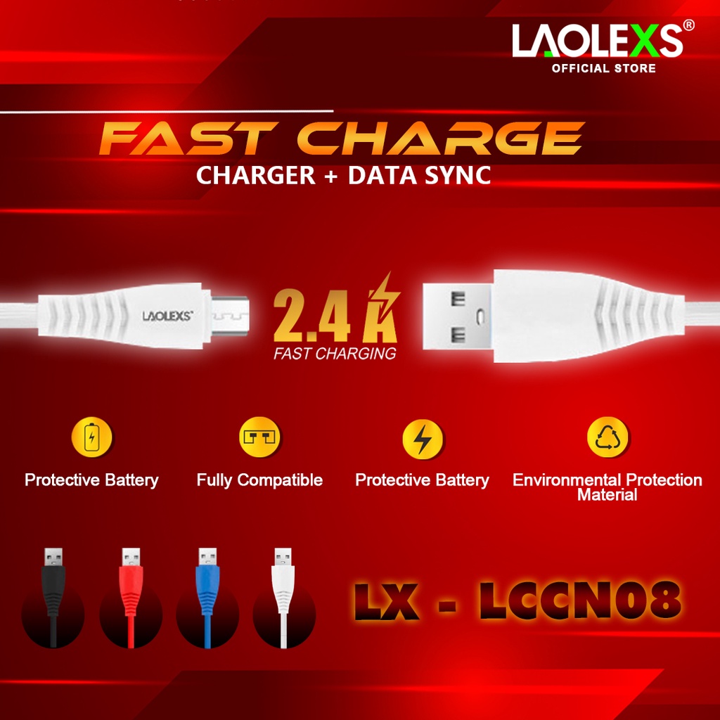 Jual CABLE USB MICRO FAST LAOLEXS CHARGING NEW LX-LCCN08 PREMIUM ...