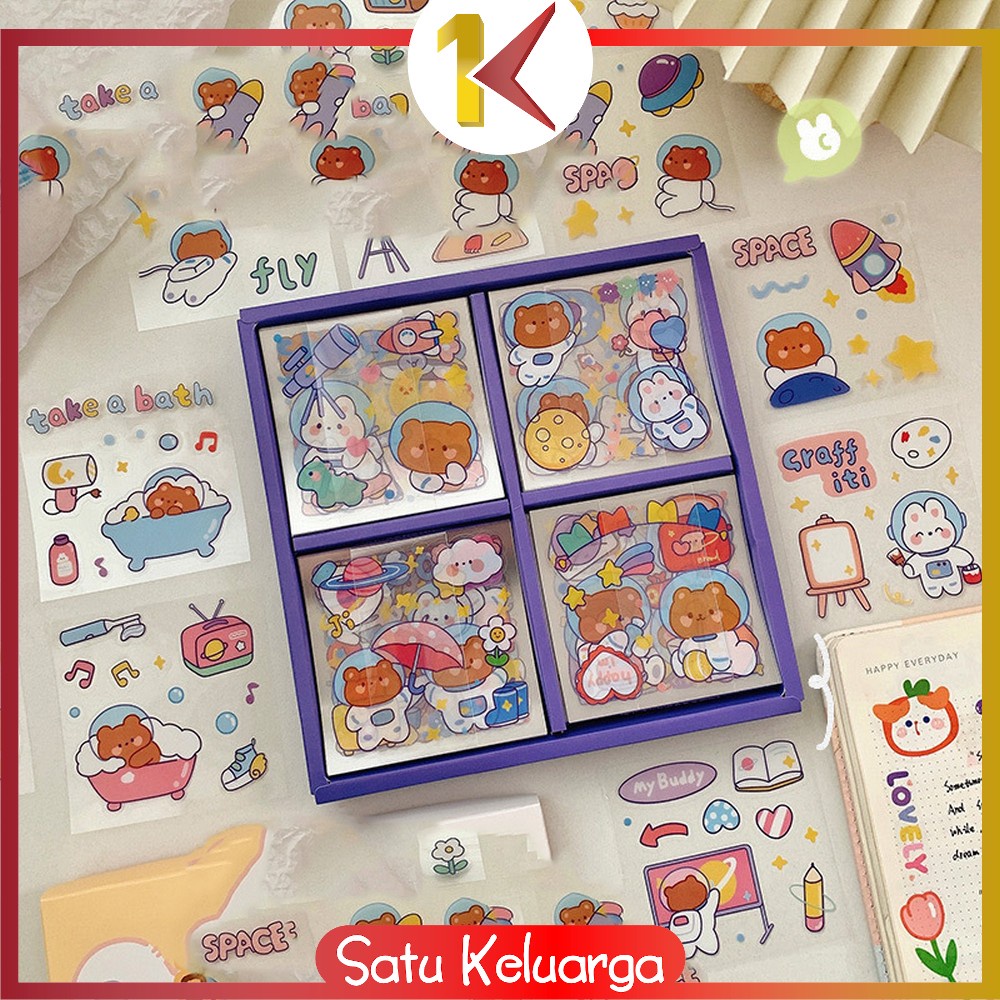 Jual SK-C473 Stiker 2D Isi 100pcs Sticker Aesthetic Karakter / Stiker ...