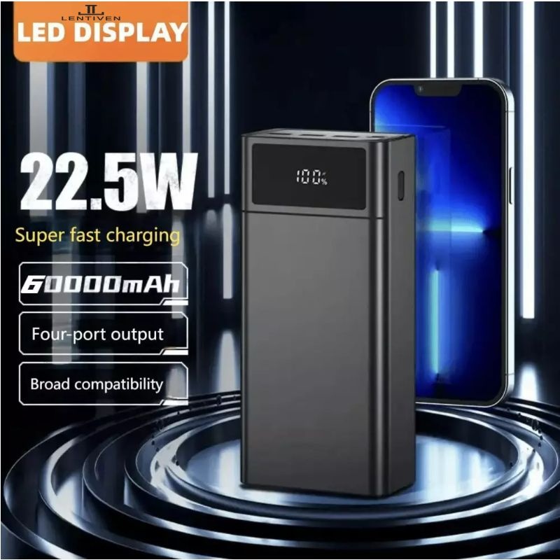 Jual Powebank 60000mah 4 Usb Fast Charging External Battery Powerbank Led Digital Display 6339