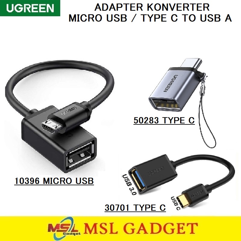 Jual Ugreen Konverter Kabel Otg Flashdisk Micro Usb Type C Male To