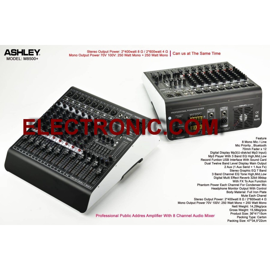 Jual power mixer ashley m8500 m 8500 8 channel original Shopee Indonesia
