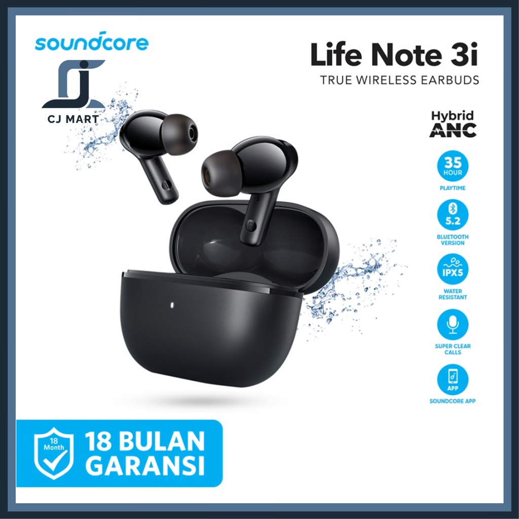 Jual Earphone TWS Anker Soundcore Life Note 3i ANC A3983 | Shopee Indonesia