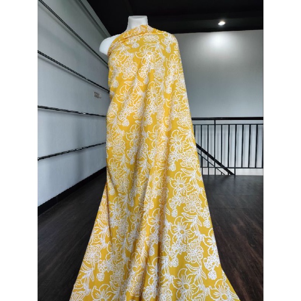 Jual Kain Rayon Batik Cap Kuning Pearl 0.5 meter | Shopee Indonesia