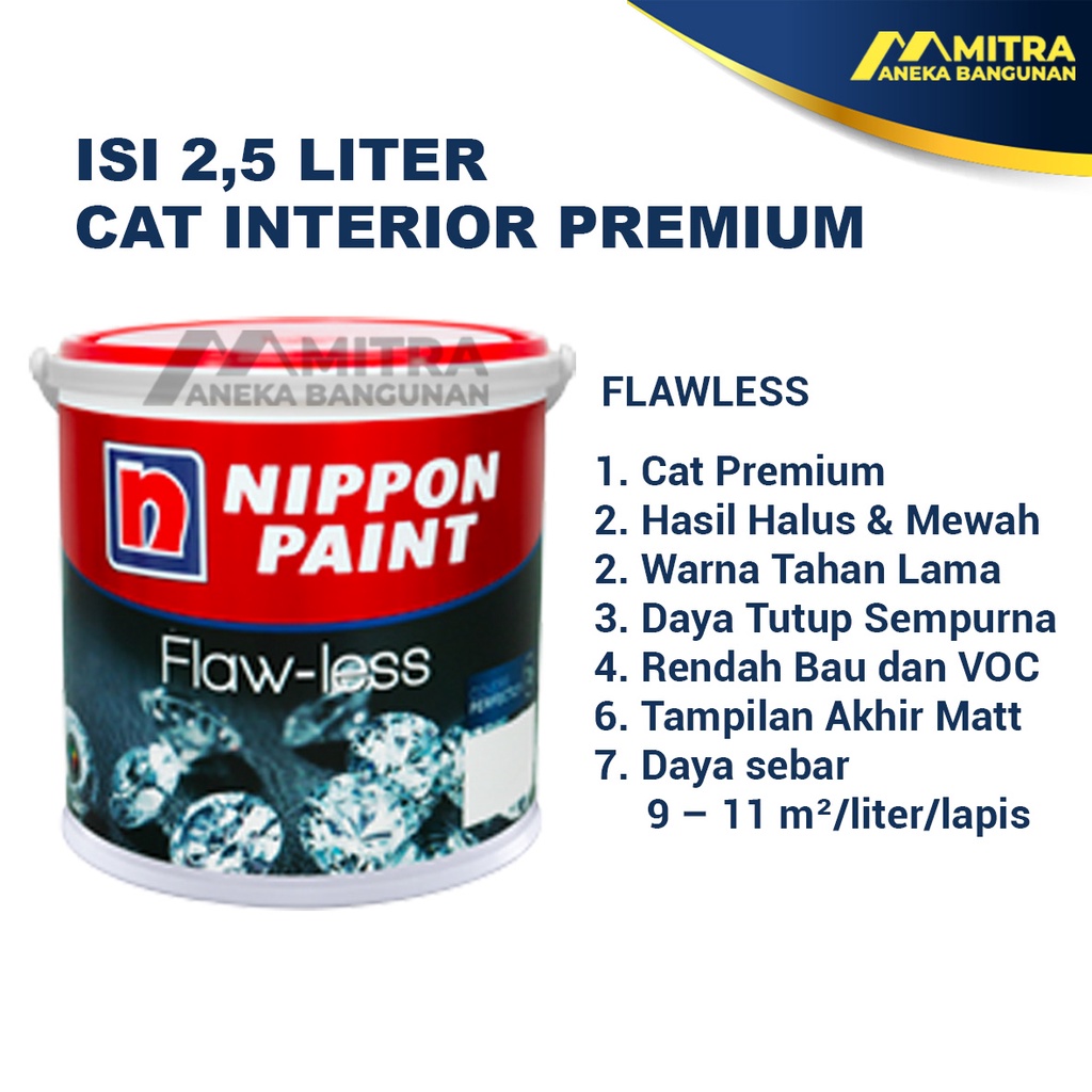 Jual CAT TEMBOK EKSTERIOR INTERIOR NIPPON PAINT WALDEN WHITE NP N 1010P