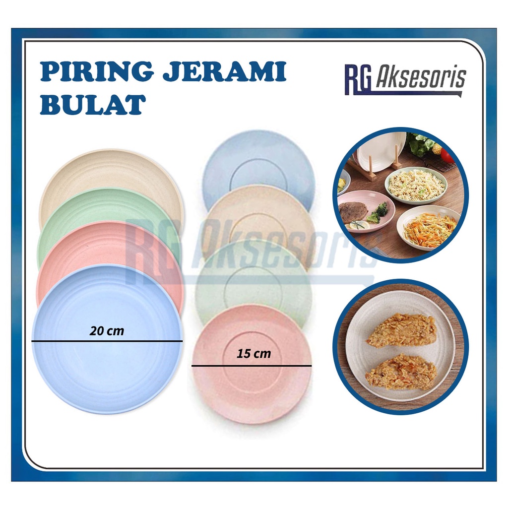 Jual Rgaksesoris Piring Jerami Saji Bulat Bahan Jerami Gandum Wheat