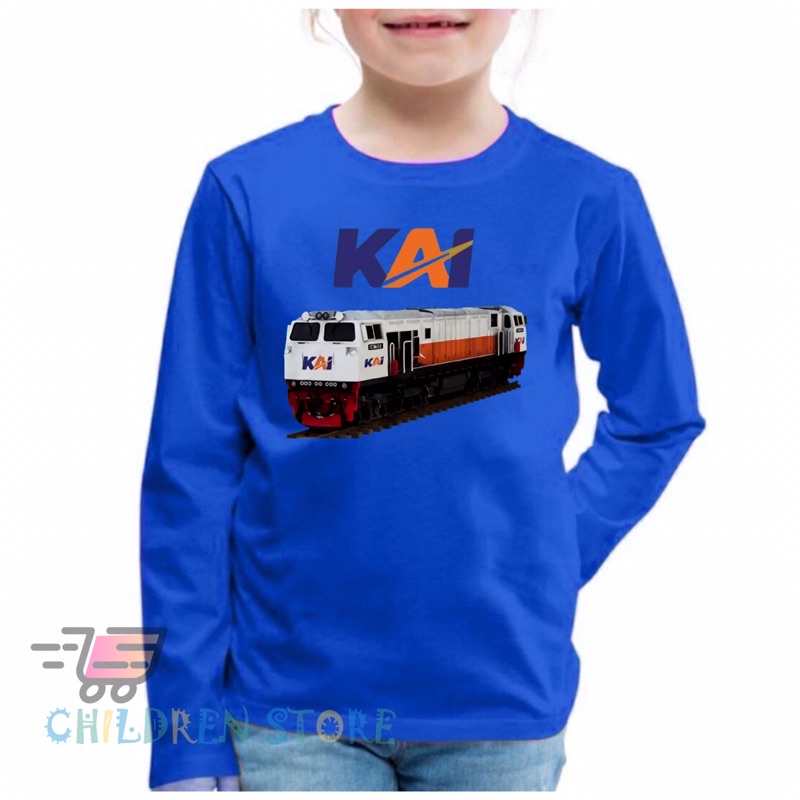 Jual Baju Anak Kaos Anak Kereta Api Indonesia Kai Lengan Panjang Bahan