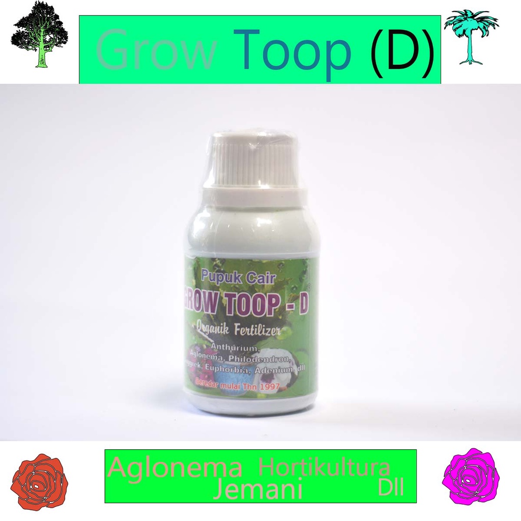 Jual Pupuk Tanaman Hias Daun Aglonema Anggrek Buah Growtoop D Daun