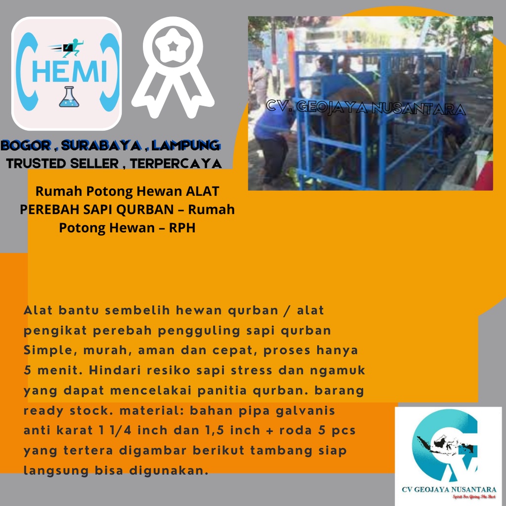 Jual Rumah Potong Hewan ALAT PEREBAH SAPI QURBAN – Rumah Potong Hewan ...