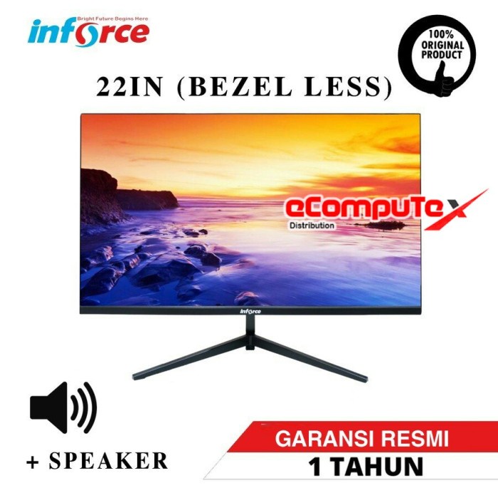 Jual MONITOR INFORCE 22IN BEZEL LESS 22 IN BEZELLESS 21.5 INCH HDMI VGA ...