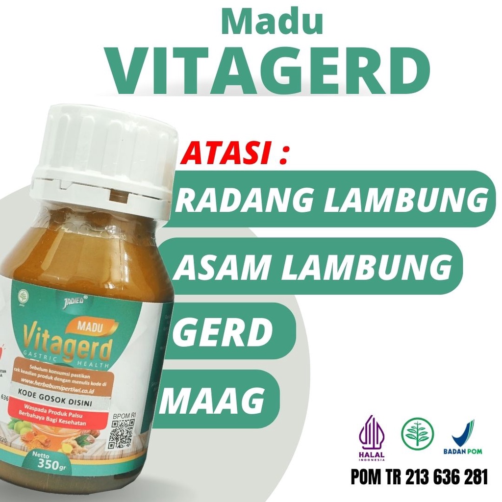 Jual VITAGERD - Madu Herbal Asam Lambung Maag Kronis Gangguan ...