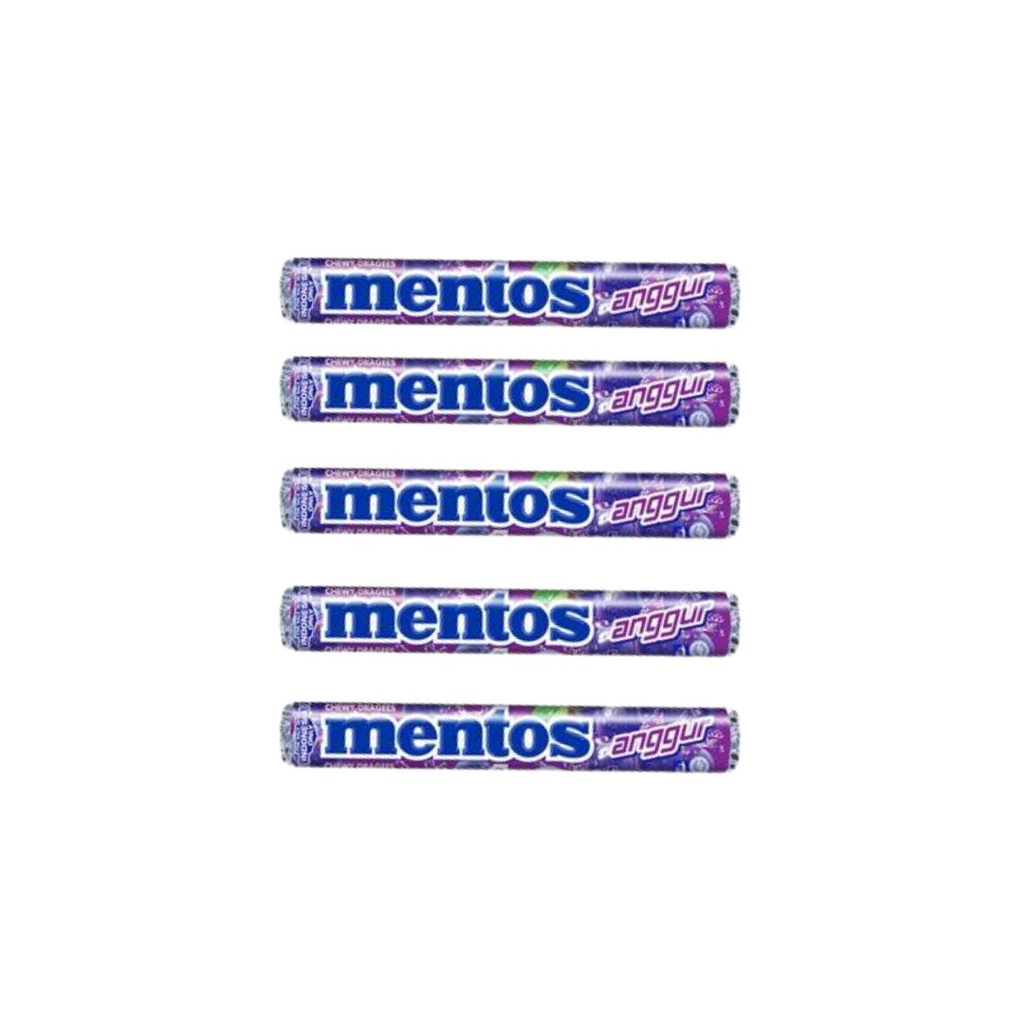 Jual MENTOS Roll Grape Permen Mint Anggur 5 x 37 gr | Shopee Indonesia