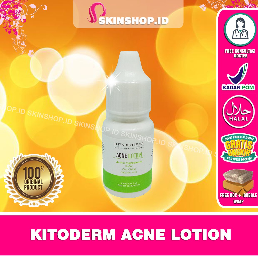 Jual KITODERM ACNE LOTION 20ml Original / Lotion Pengering Jerawat BPOM