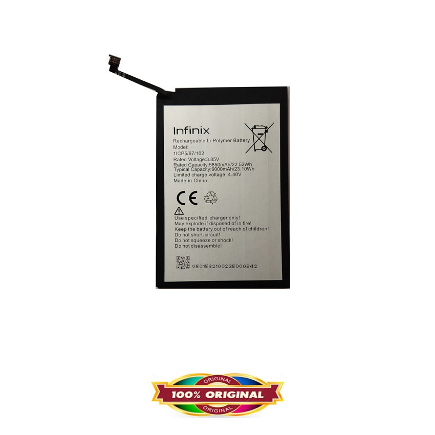Jual Original Battery for Infinix Hot 12 Play 2022 - X6817 - 6000 mAh ...