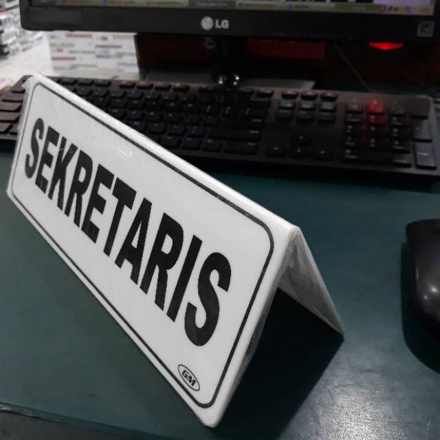 Jual GM label meja acrylic akrilik sekretaris | Shopee Indonesia