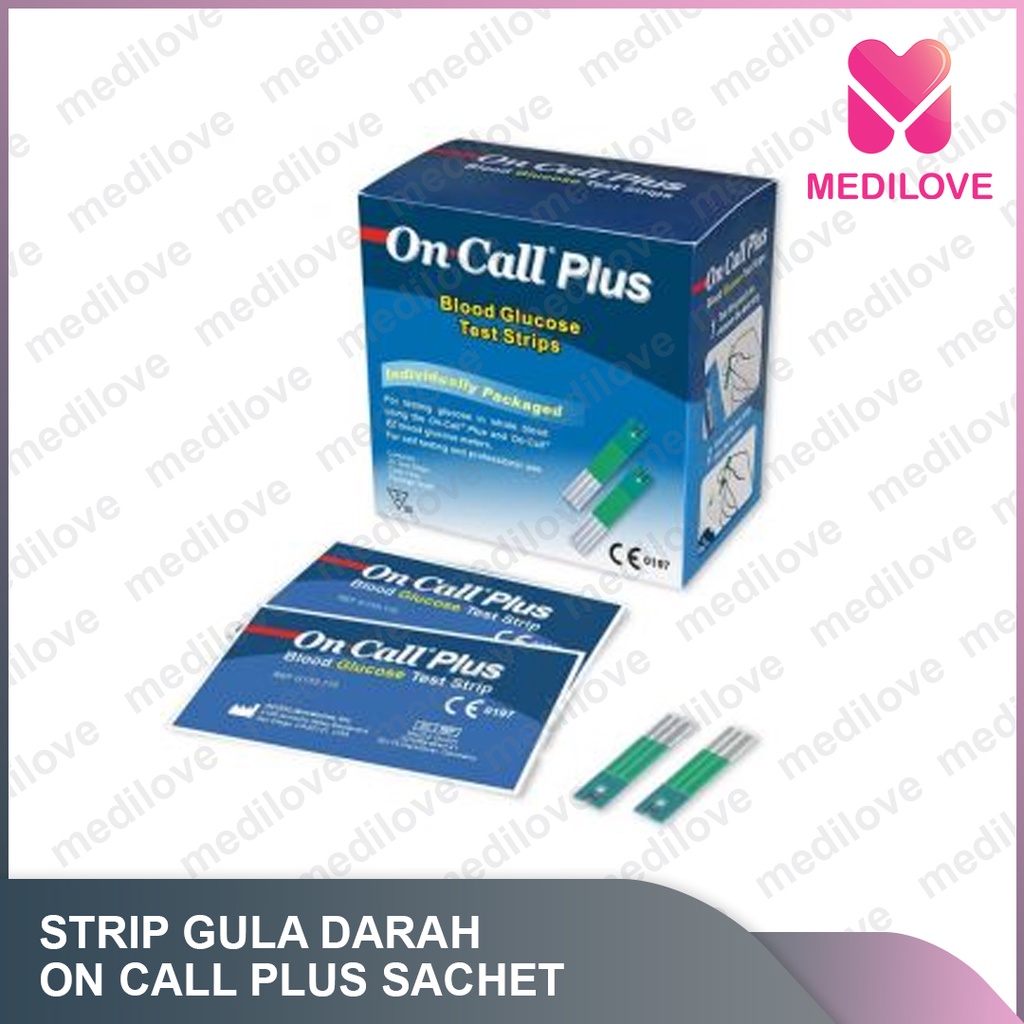 Jual Strip on call plus gula darah / On Call Plus Glucose Strip Isi 25 ...