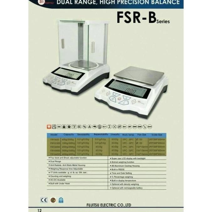 Jual Fujitsu Fsr-B Precision Balance - Timbangan Laboratorium Cap 600G ...