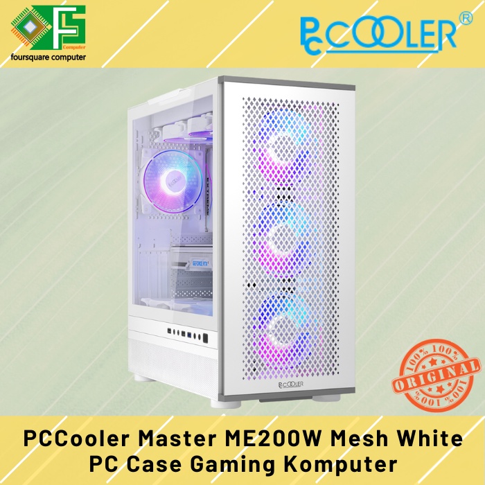 Jual Pccooler Master Me W Mesh White Pc Casing Komputer Gaming