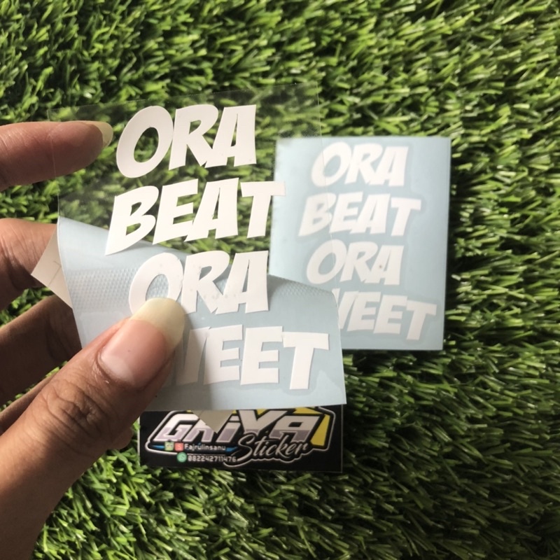 Jual Stiker ORA BEAT ORA SWEET sticker cutting viral | Shopee Indonesia
