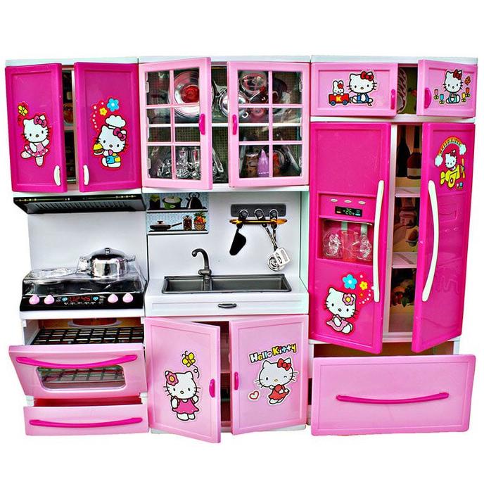 Jual mainan anak modern kitchen playset kulkas kompor oven lengkap ...