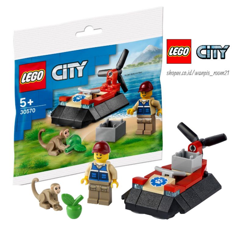 Jual Lego City 30570 Wildlife Rescue Hovercraft - Lego Perahu Boat ...