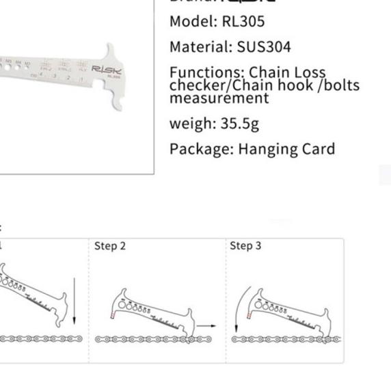 Jual RISK RL305 Bike 3 in 1 Chain Checker Tool - Alat Ukur Rantai ...