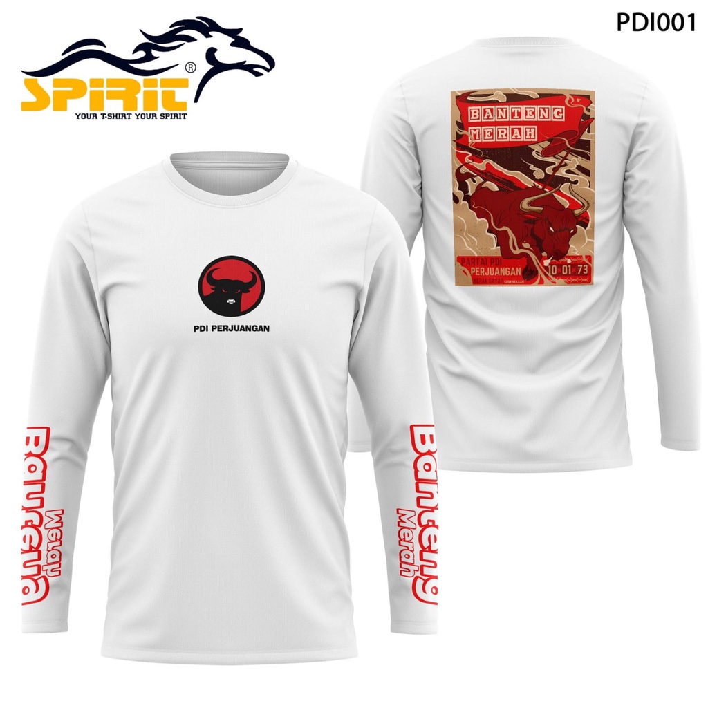 Jual baju pdi perjuangan partai pdi lengan panjang premium distro keren ...