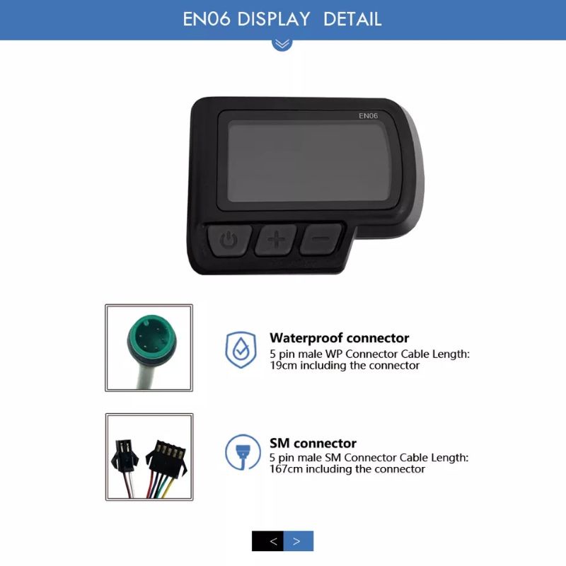 Jual LCD DISPLAY EN06 SEPEDA LISTRIK 24V 36V 48V LAYAR SPEEDOMETER USB ...