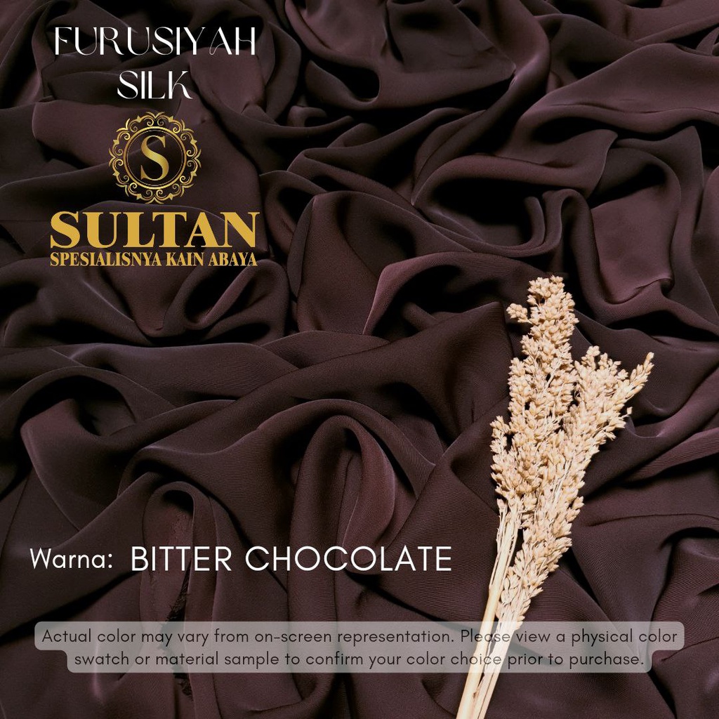 Jual Kain Furusiyah Silk Fursan Silk Kain Sultan Polos Dan Emboss Warna Bitter Chocolate