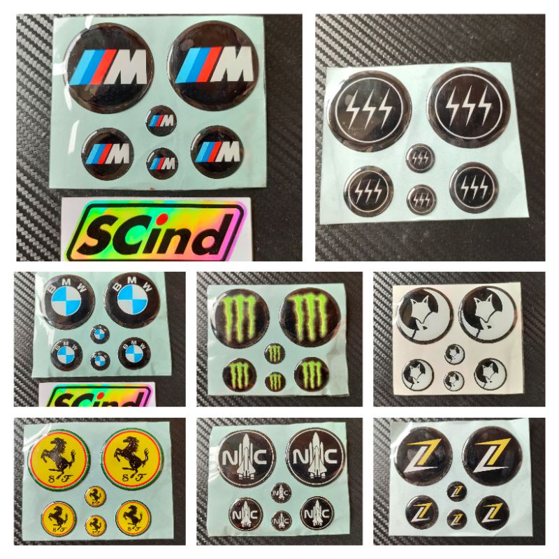 Jual Stiker Timbul Emblem Logo Sss Ferari Bmw Shopee Indonesia