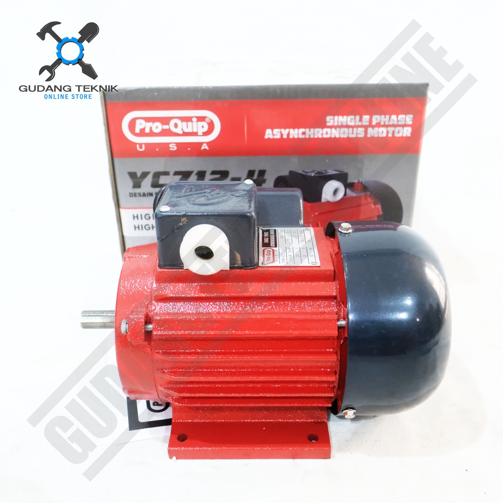 PROQUIP Dinamo Motor Penggerak 1/2 1/4 Hp 4P 1P 1400Rpm 2800Rpm PROQUIP / Dinamo Elektro Motor Listrik 0.25Hp 0.5Hp 2P 4P 1 Phase PROQUIP