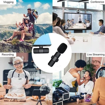 Microphone K8 Single Mic 2 In 1 Wireless Mic Clip On Type C Iphone