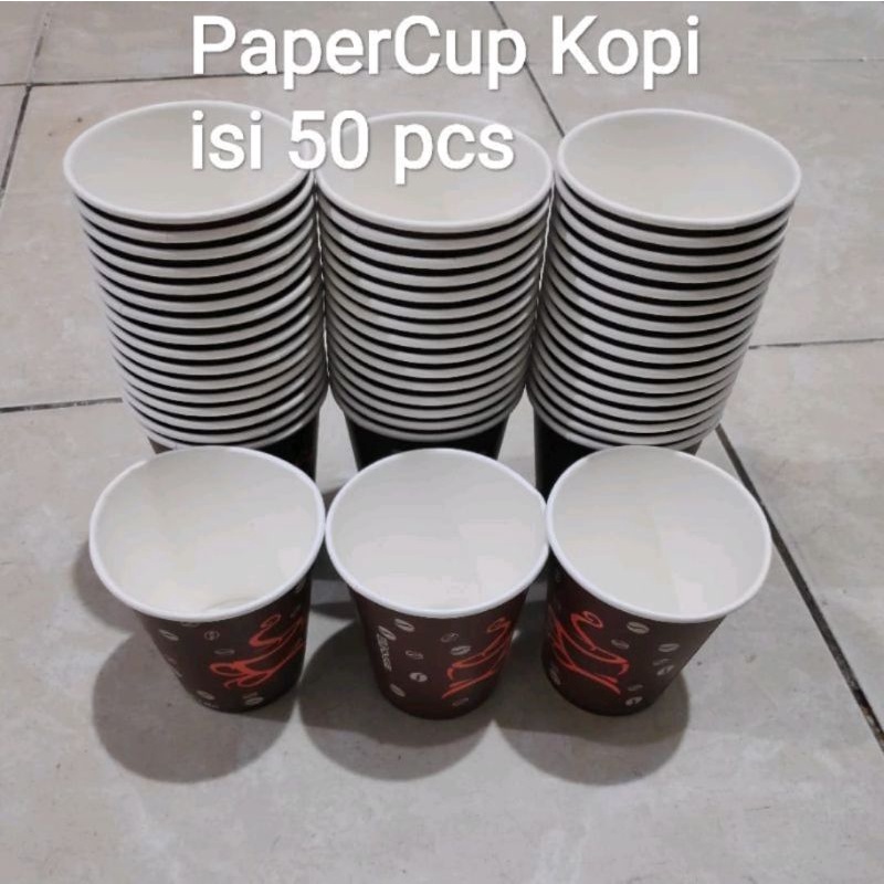Jual PaperCup / Paper Cup Uk 9 oz (isi 50 Pcs), Gelas Kertas, Gelas ...