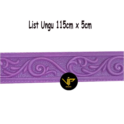 Jual VIP Wallpaper List Ungu Foam 3D Wallborder Foam 3D Stiker Dinding ...