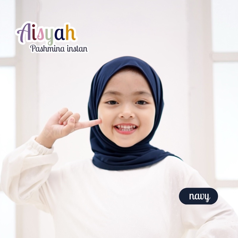 Aisyah Pashmina Instan anak Jilbab anak pastan anak kerudung hijab  anak basimakids