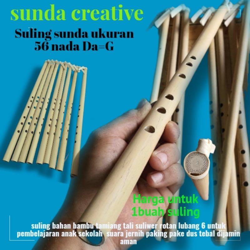 Jual Suling Sunda Suling Bambu ukuran 50 52 54 56 58 untuk sekolah sd ...