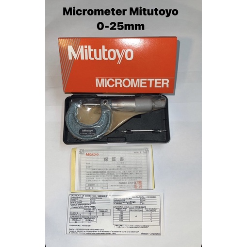 Jual Micrometer Manual Outside Mitutoyo 025mm Tipe 103137 Original