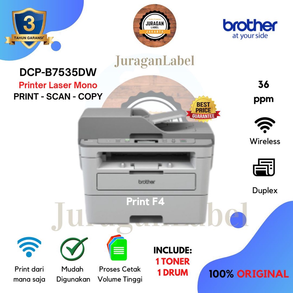 Jual BROTHER DCP-B7535DW Printer Laser Mono AIO B7535 Duplex WiFi ...