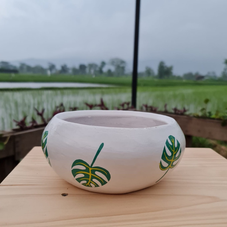 Jual Pot Ceper Lukis Gerabah l Vas Tanah Liat l Cover Pot Gerabah ...