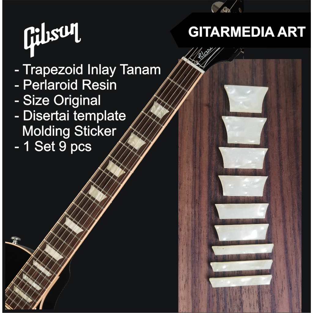 Jual Inlay gitar gibson lespaul trapezoid tanam/trapesium-inlay ...