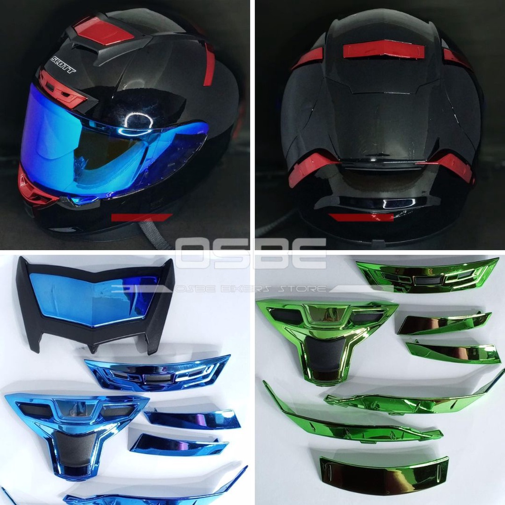 Jual SET AKSESORIS SCOTT RX 7 FULL FACE | Shopee Indonesia