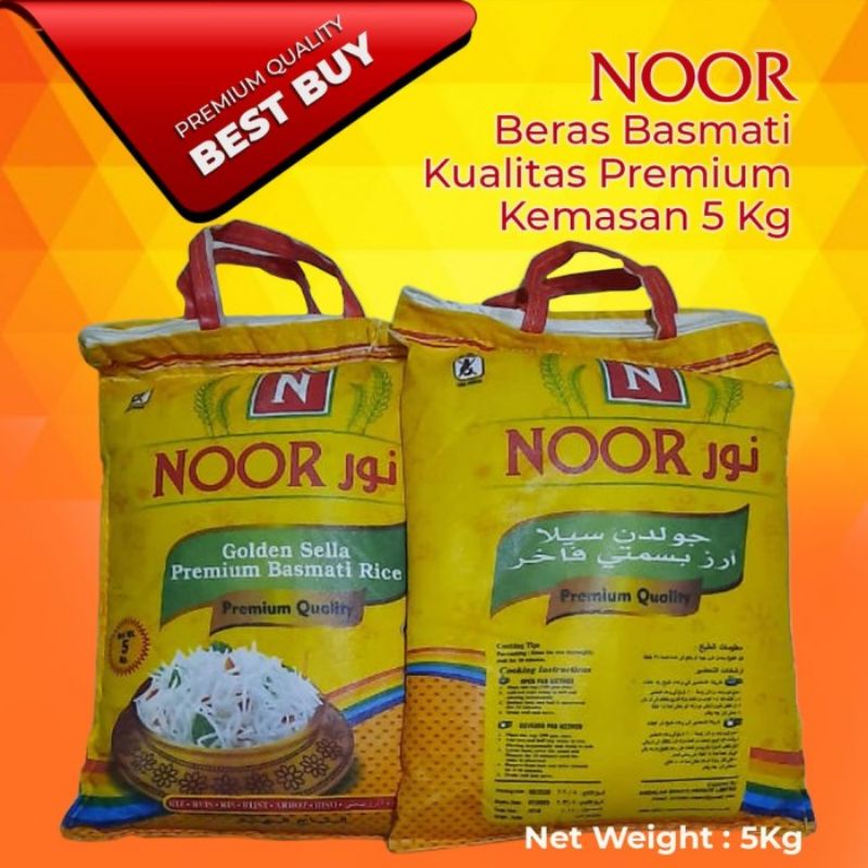 Jual Beras Basmati Noor 5kg Shopee Indonesia