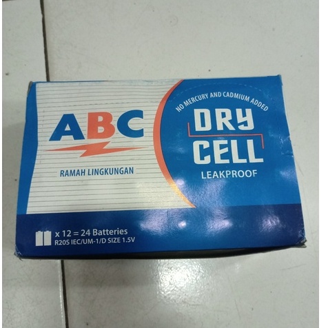Jual Baterai ABC Besar Baterai Tipe D Baterai ABC R20S Isi 24 | Shopee ...