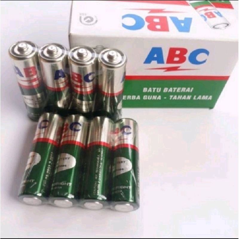 Jual (12 pcs) Baterai ABC hijau AA/A2/r06 | Batre ABC AA hijau | Shopee ...