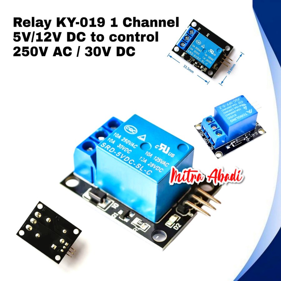 Jual Relay KY019 1 Channel DC to control 250V AC / 30V DC Shopee