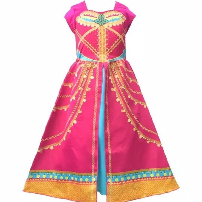 Jual Homemade Aladdin Jasmine Costume Disney Dress Pink Pesta Import ...