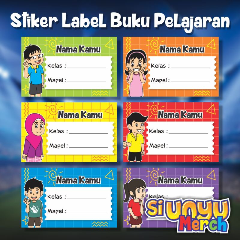 Jual Stiker Label Buku Pelajaran Custom Pcs Label Sticker Shopee