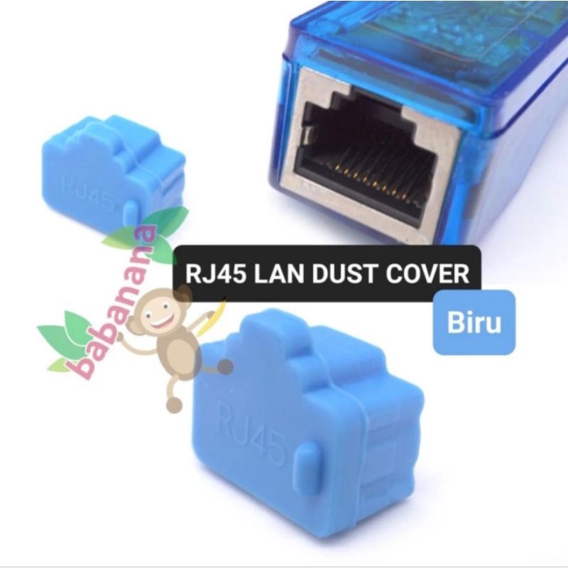 Jual Dust Cover LAN RJ45 plug penutup anti debu Socket biru router ...