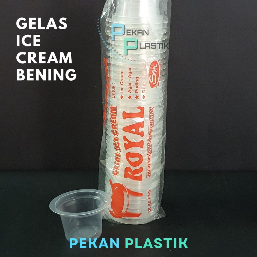 Jual Gelas Ice Cream Royal Isi 50pcs Cup Jelly Agar Puding 50ml Shopee Indonesia 5169