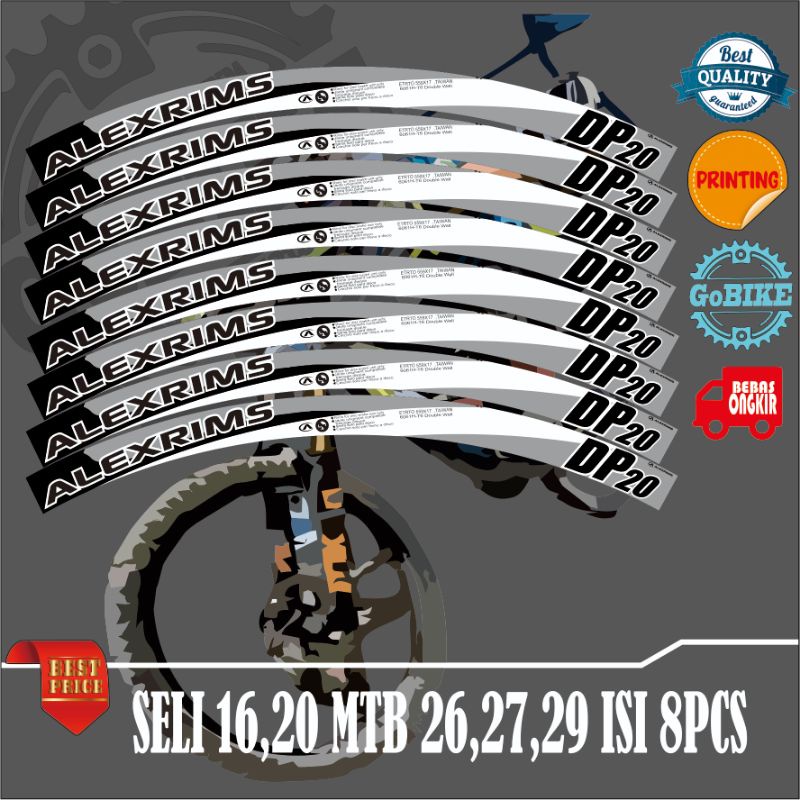 Jual stiker velg sticker rims alexrims mtb seli | Shopee Indonesia